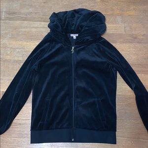 Black velvet Juicy Couture zip-up